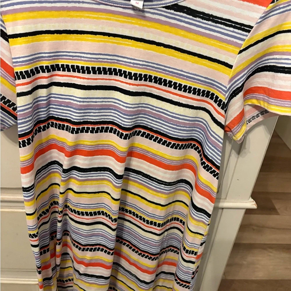 LuLaRoe Carly Multicolor Striped dress - Picture 3 of 4